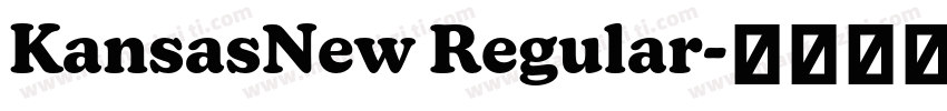 KansasNew Regular字体转换